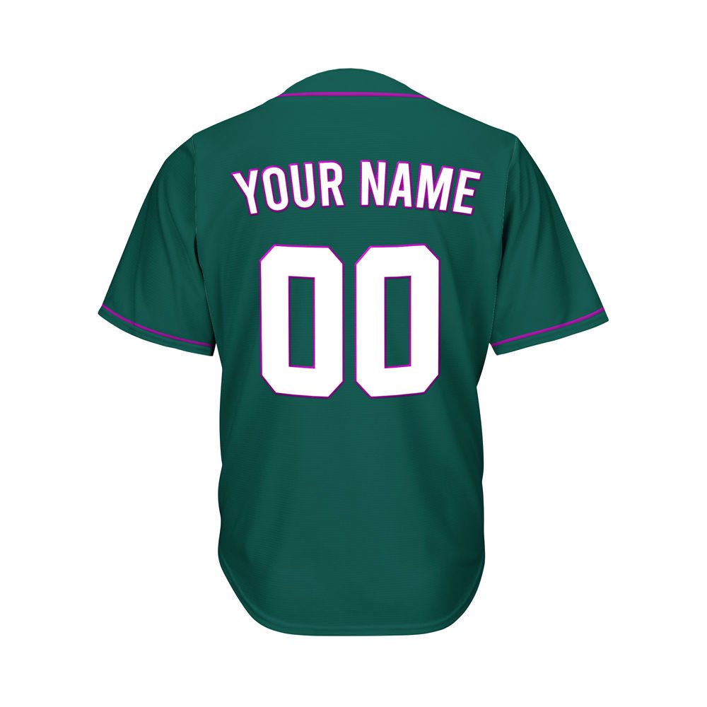 Custom Deep Green Button Down Hipster Baseball Jersey