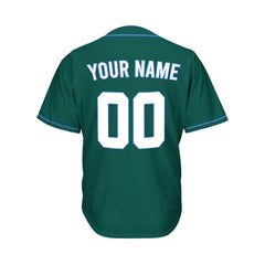 Custom Deep Green Button Down Hipster Baseball Jersey