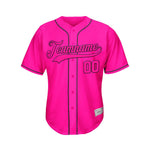 Custom Deep Pink Baseball Jersey thumbnail