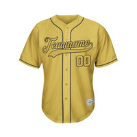 Custom Gold Baseball Jersey thumbnail
