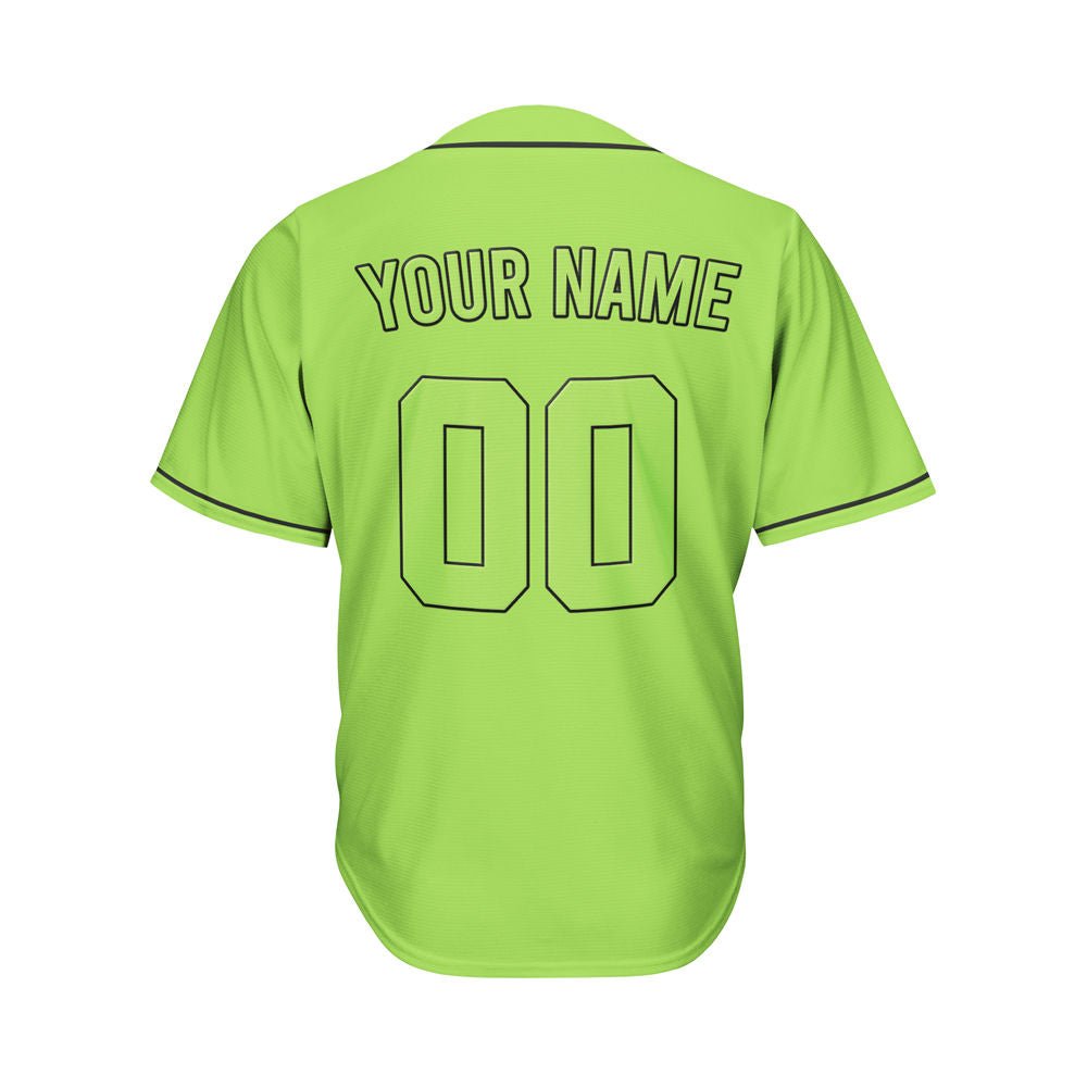 Custom Baseball Jersey Green Black Design Jersey One