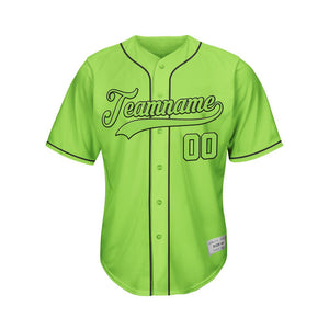 Custom Baseball Jersey Green Black Design