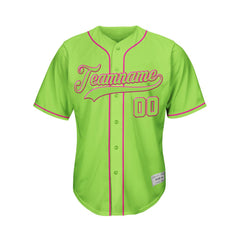 Custom Green Baseball Jersey