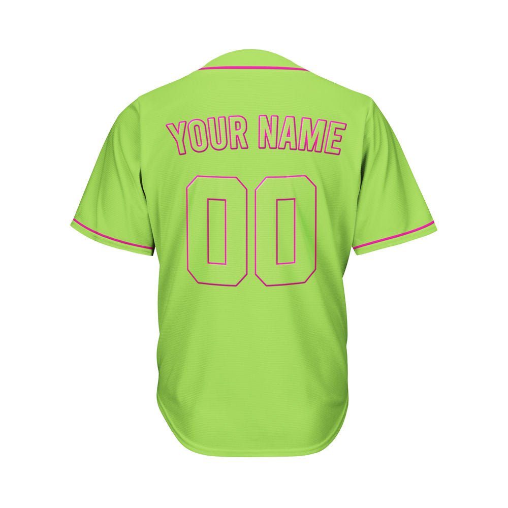 Custom Green Baseball Jersey