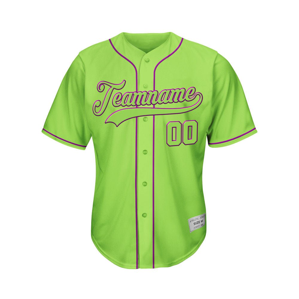 Custom Green Baseball Jersey