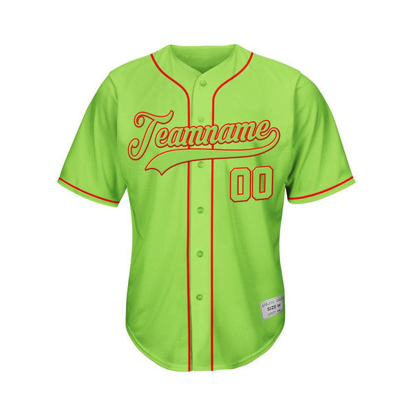 Custom Green Baseball Jersey