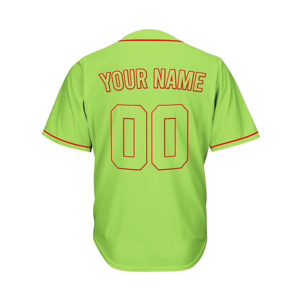 Custom Green Baseball Jersey