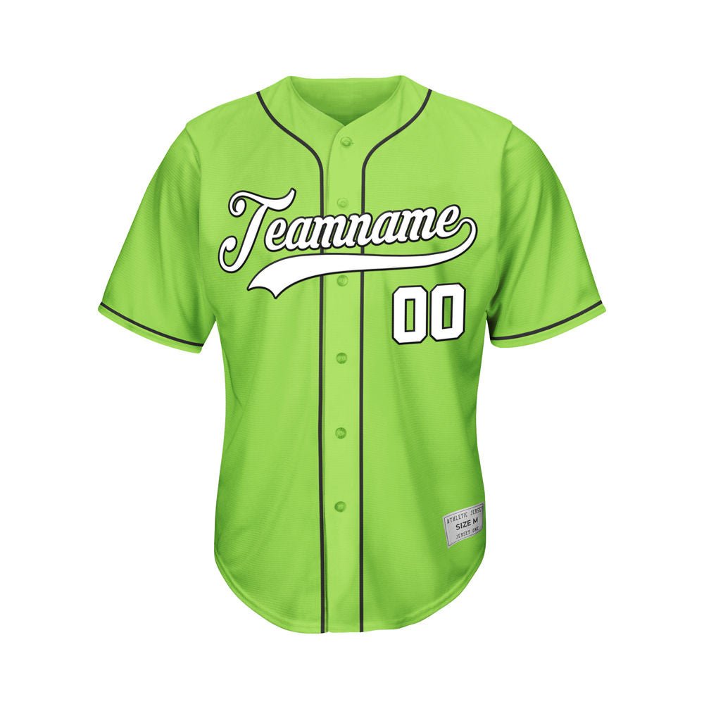 Custom Green Baseball Jersey