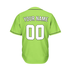 Custom Green Baseball Jersey