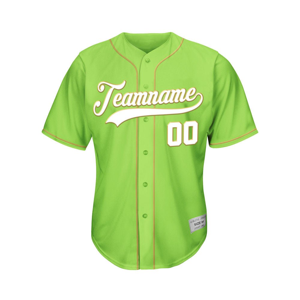 Custom Green Baseball Jersey