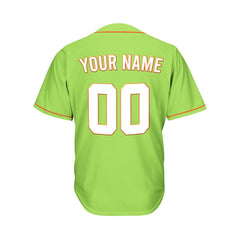 Custom Green Baseball Jersey