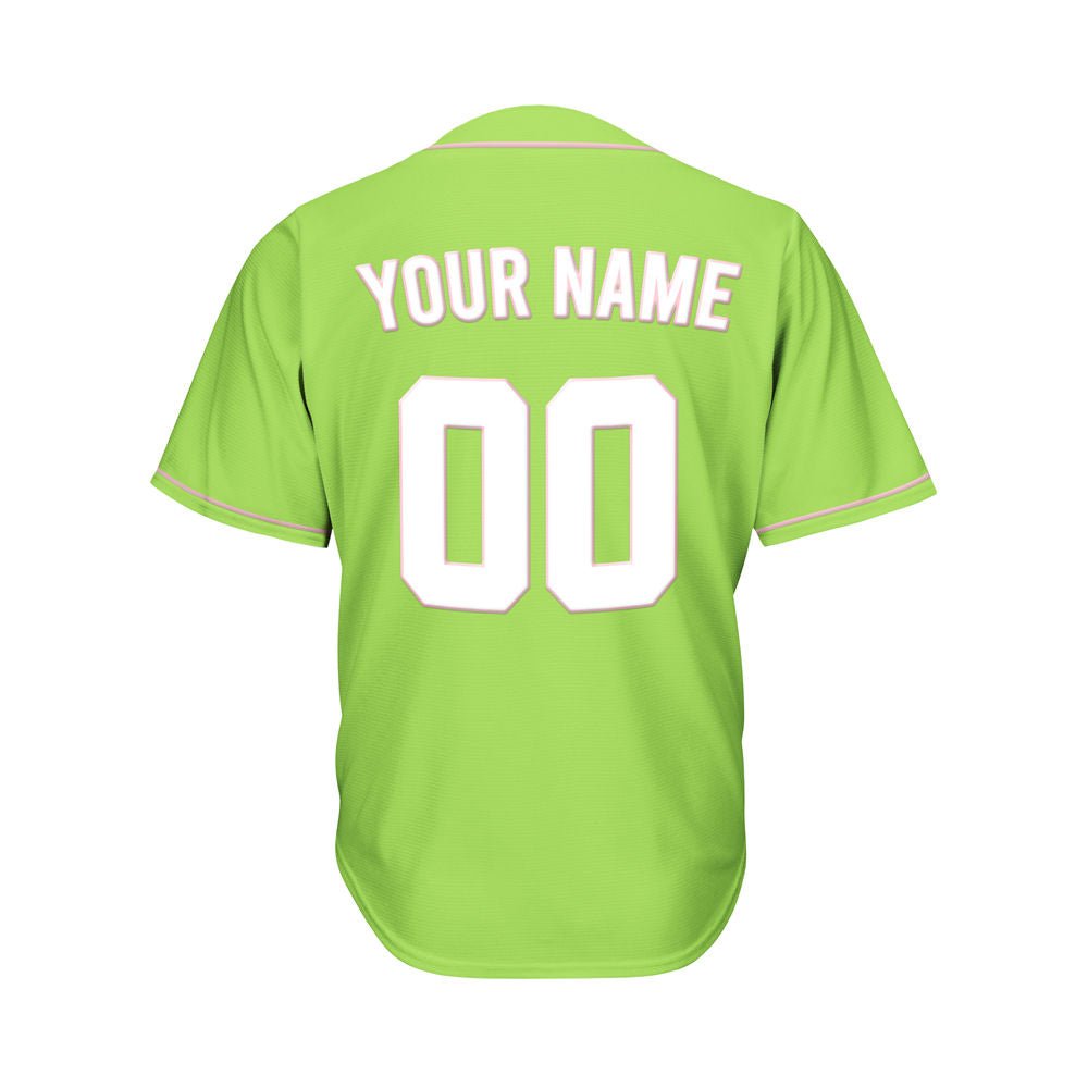 Custom Green Baseball Jersey