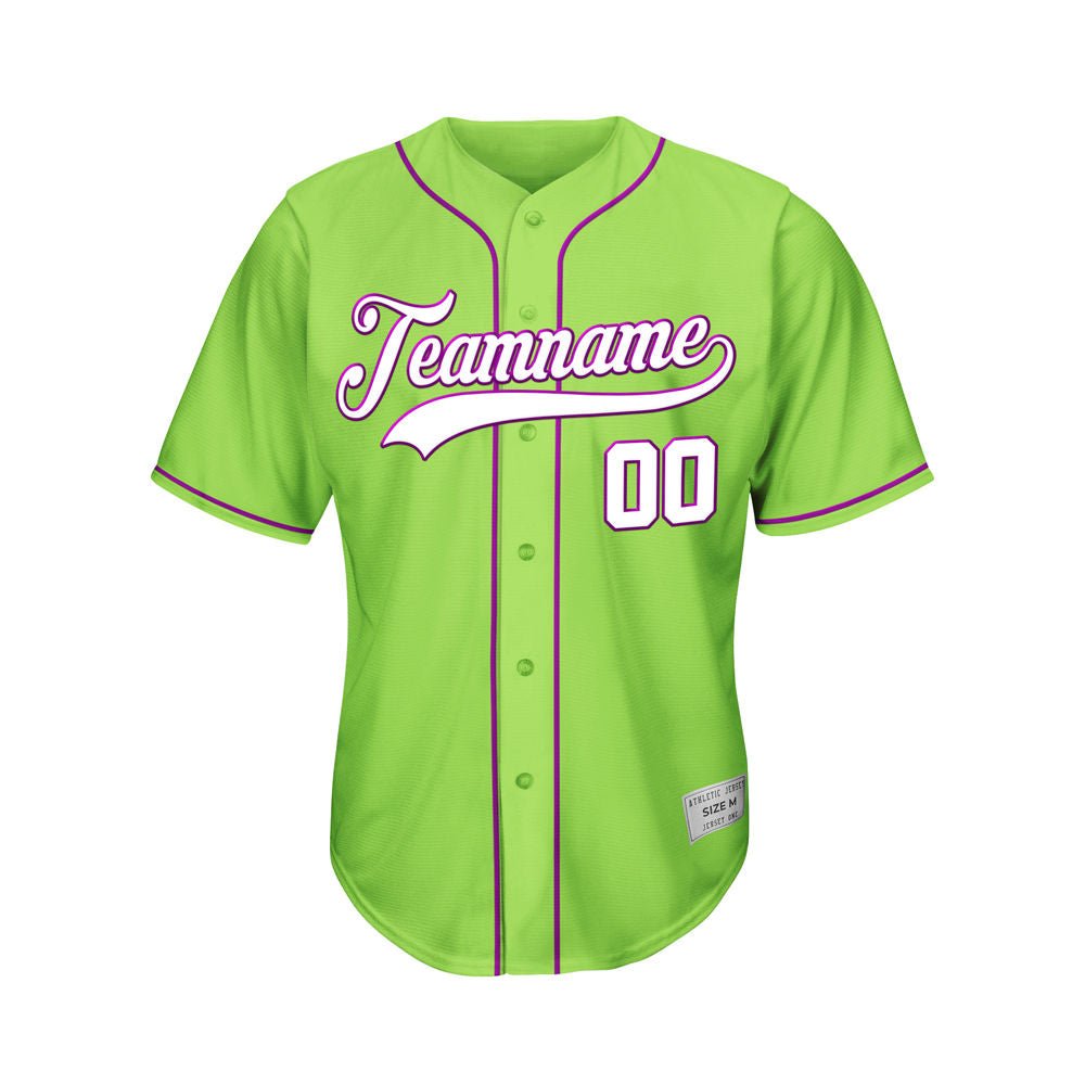 Custom Green Baseball Jersey