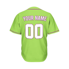 Custom Green Baseball Jersey