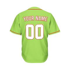 Custom Green Baseball Jersey