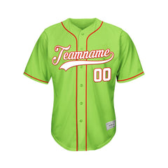 Custom Green Baseball Jersey