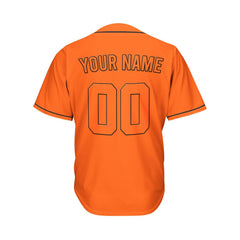 Custom Baseball Jersey Orange Black Design Jersey One