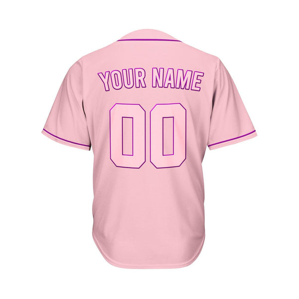 Custom Baseball Jersey Pink Purple Design Jersey One