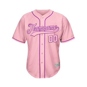 Custom Baseball Jersey Pink Purple Design