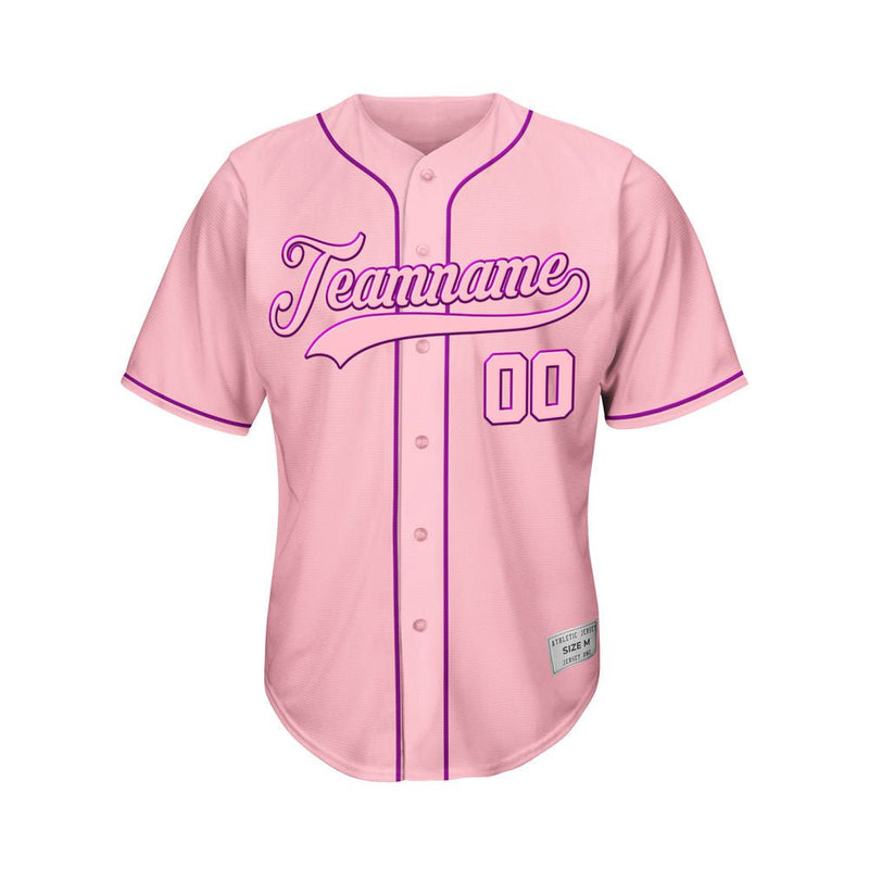 Custom Baseball Jersey Pink Purple Design Jersey One