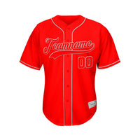 Custom Red Baseball Jersey thumbnail