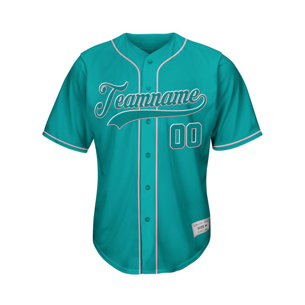 Custom Teal Baseball Jersey