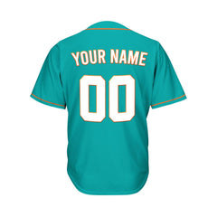 Custom Teal Baseball Jersey