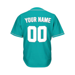 Custom Baseball Jersey Teal White Pink Design Jersey One