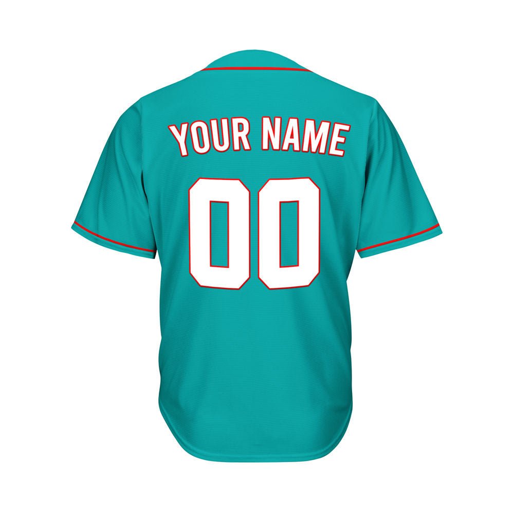 Custom Teal Baseball Jersey