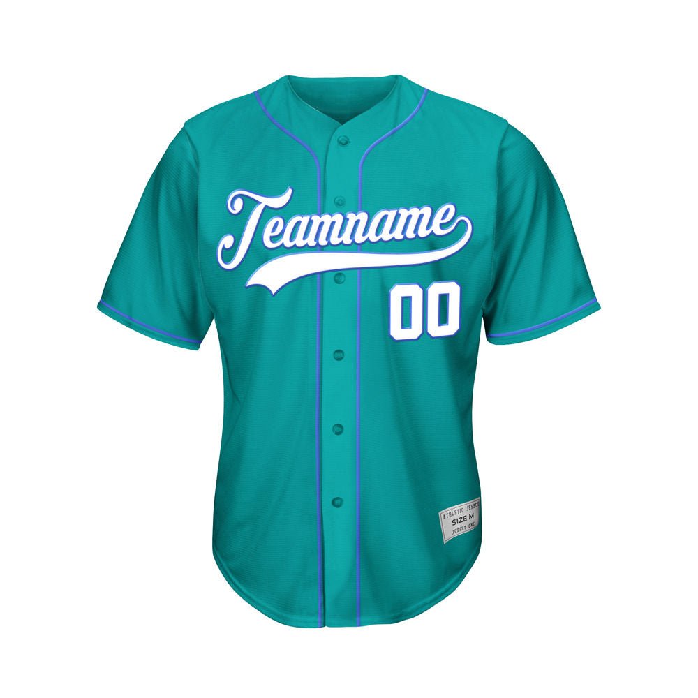 Custom Teal Baseball Jersey