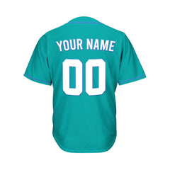 Custom Teal Baseball Jersey