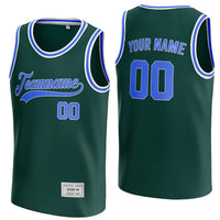 custom deep green and blue basketball jersey thumbnail