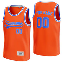 custom orange and blue basketball jersey thumbnail