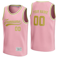 custom pink and gold basketball jersey thumbnail