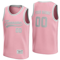 custom pink and grey basketball jersey thumbnail