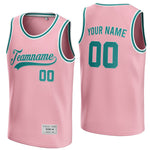 custom pink and teal basketball jersey thumbnail