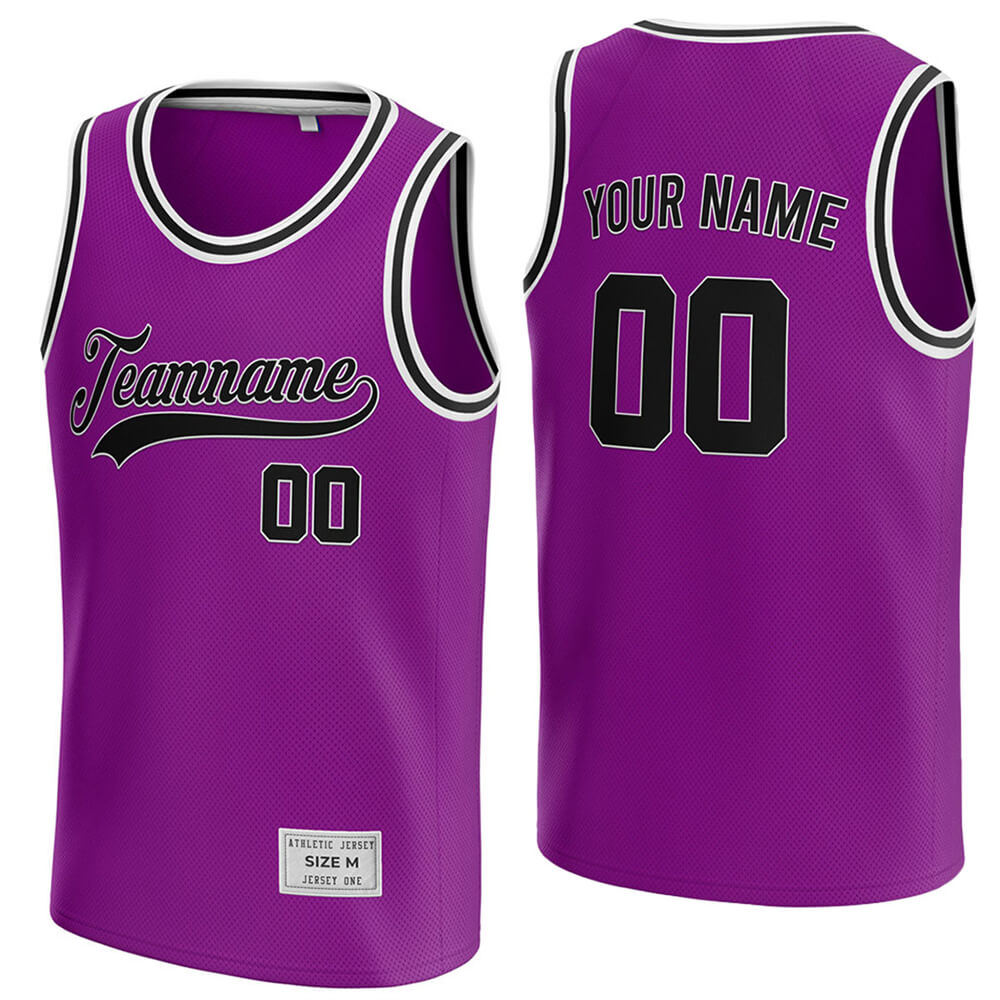 Source Contrast Purple Color Design Basketball Jersey Custom Team