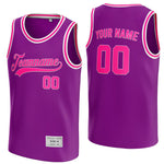 custom purple and deep pink basketball jersey thumbnail