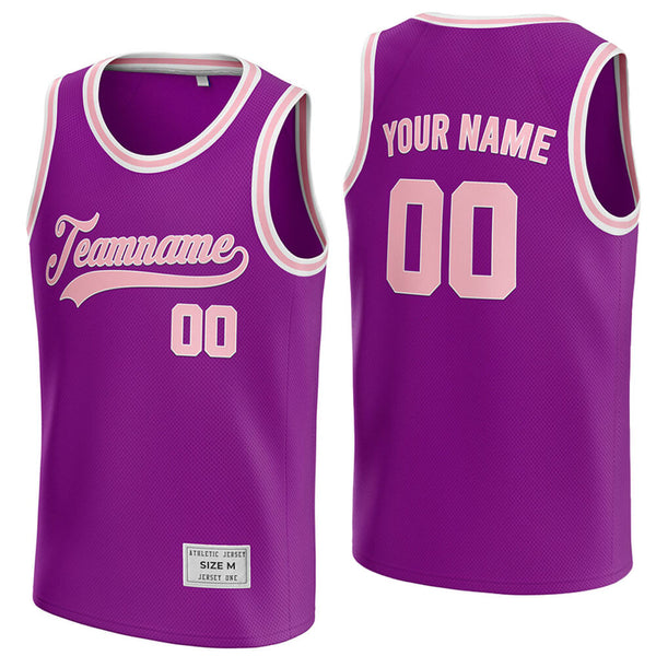 custom purple and pink basketball jersey