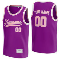 custom purple and pink basketball jersey thumbnail