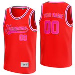 custom red and deep pink basketball jersey thumbnail