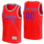 custom red and purple basketball jersey