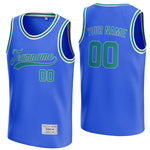 custom blue and teal basketball jersey