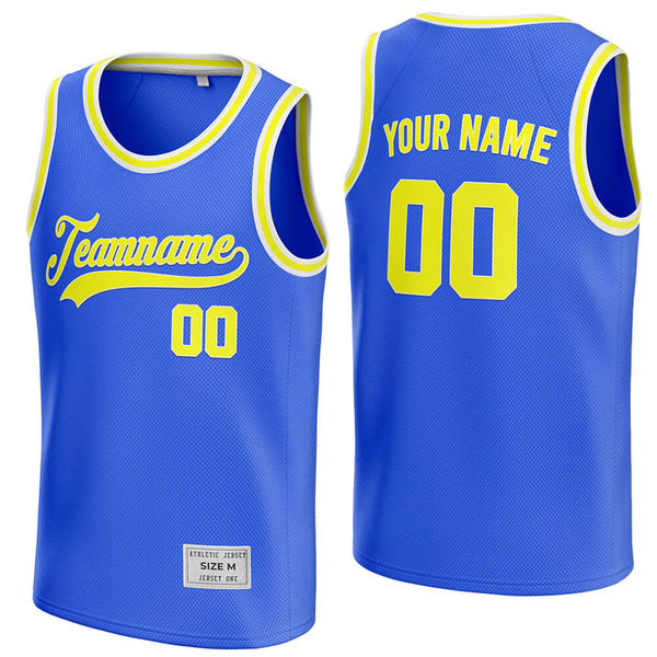 Custom Blue Practice Basketball Jersey