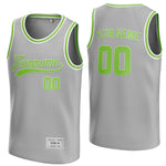 custom silver and green basketball jersey thumbnail