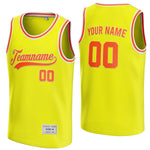 custom yellow and orange basketball jersey
