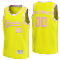 custom yellow and pink basketball jersey thumbnail