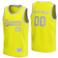 custom yellow and grey basketball jersey thumbnail