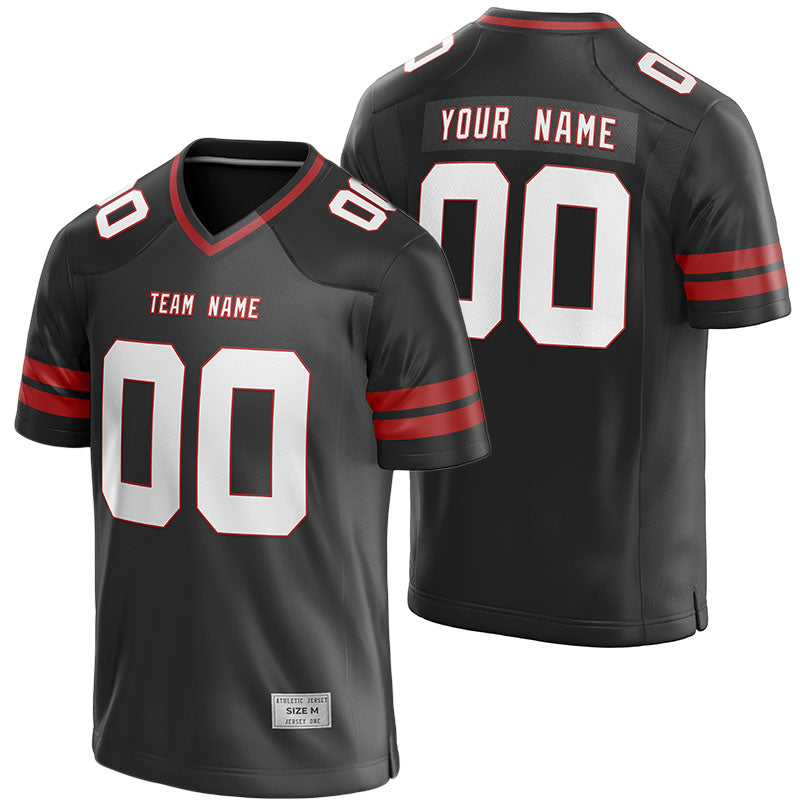 custom black and brown football jersey