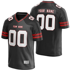 custom black and brown football jersey